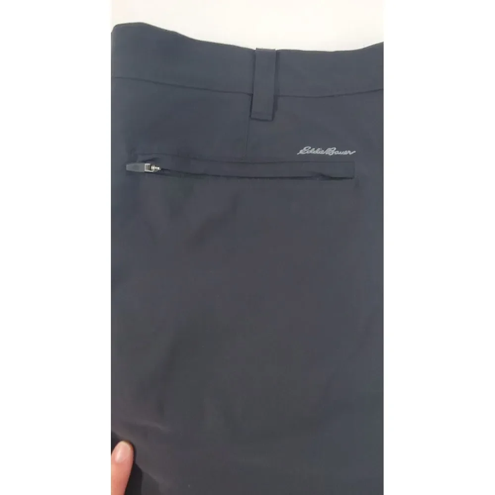 Eddie Bauer Shorts Mens 42 Black Travex Travel Stretch Hiking Trek Trail‎ Fish